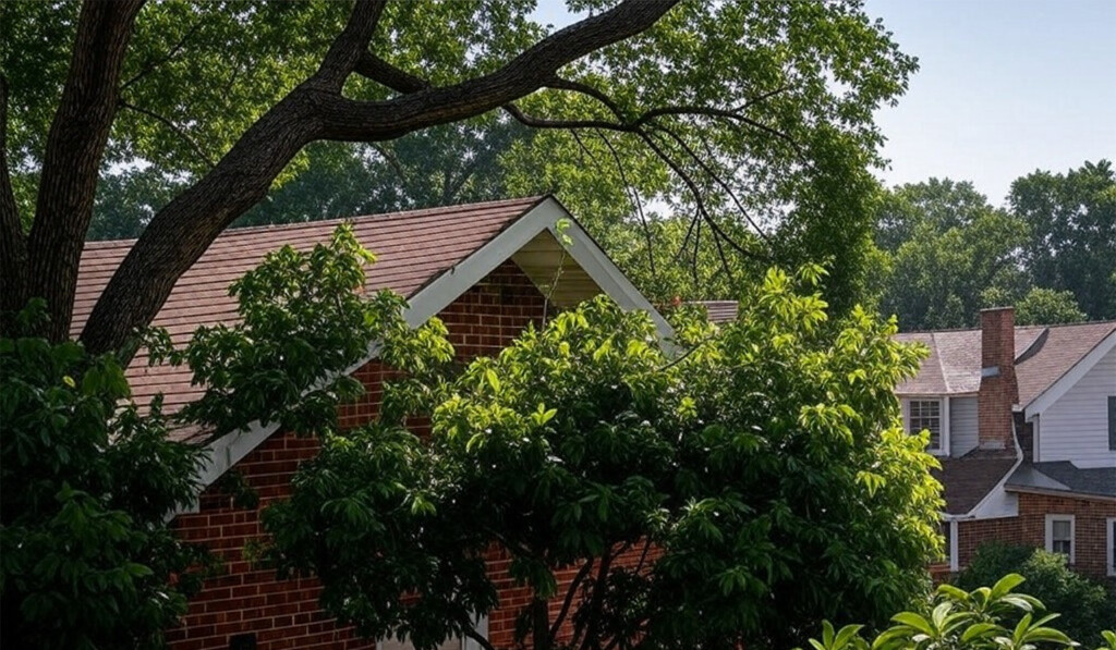 Branches hanging over Washington DC home